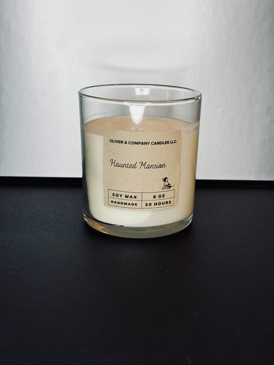 Haunted mansion candle